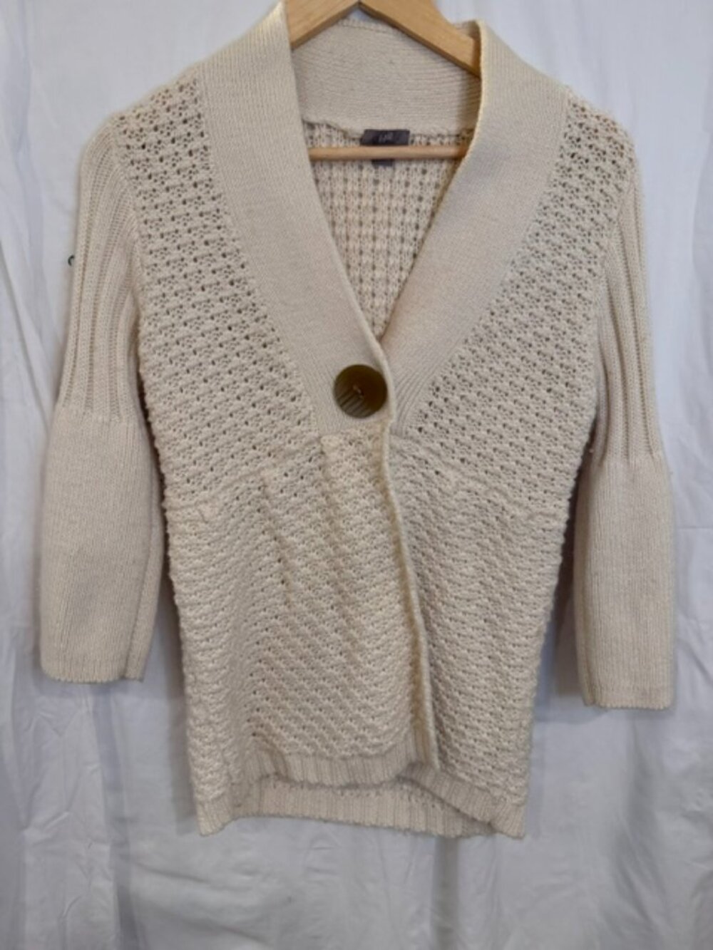 Vintage Y2K J. Jill Single Button Cotton and Alpaca Blend Cardigan Sweater Small